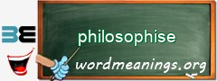 WordMeaning blackboard for philosophise